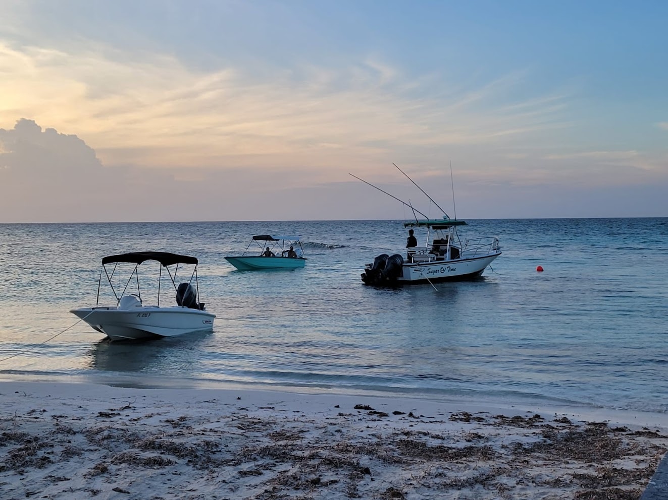 Boats on the water — Jamaica sunset